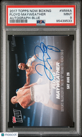 2017 Topps Now Boxing MMA Floyd Mayweather VS McGregor Auto #MM4A Blue 49 PSA 9